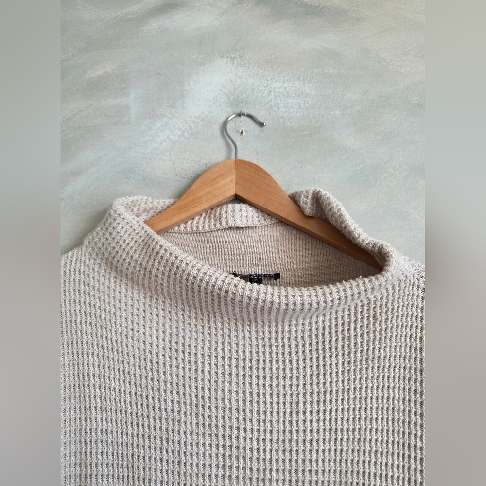 Eileen Fisher Funnel Neck Organic Cotton Tencel Blend Sweater XL - Picture 3 of 11
